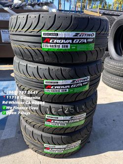 225/40ZR18 Zestino Acrova 07A New Set of Tires Installed and Balanced Set de Llantas Nuevas Instaladas y Balanceadas