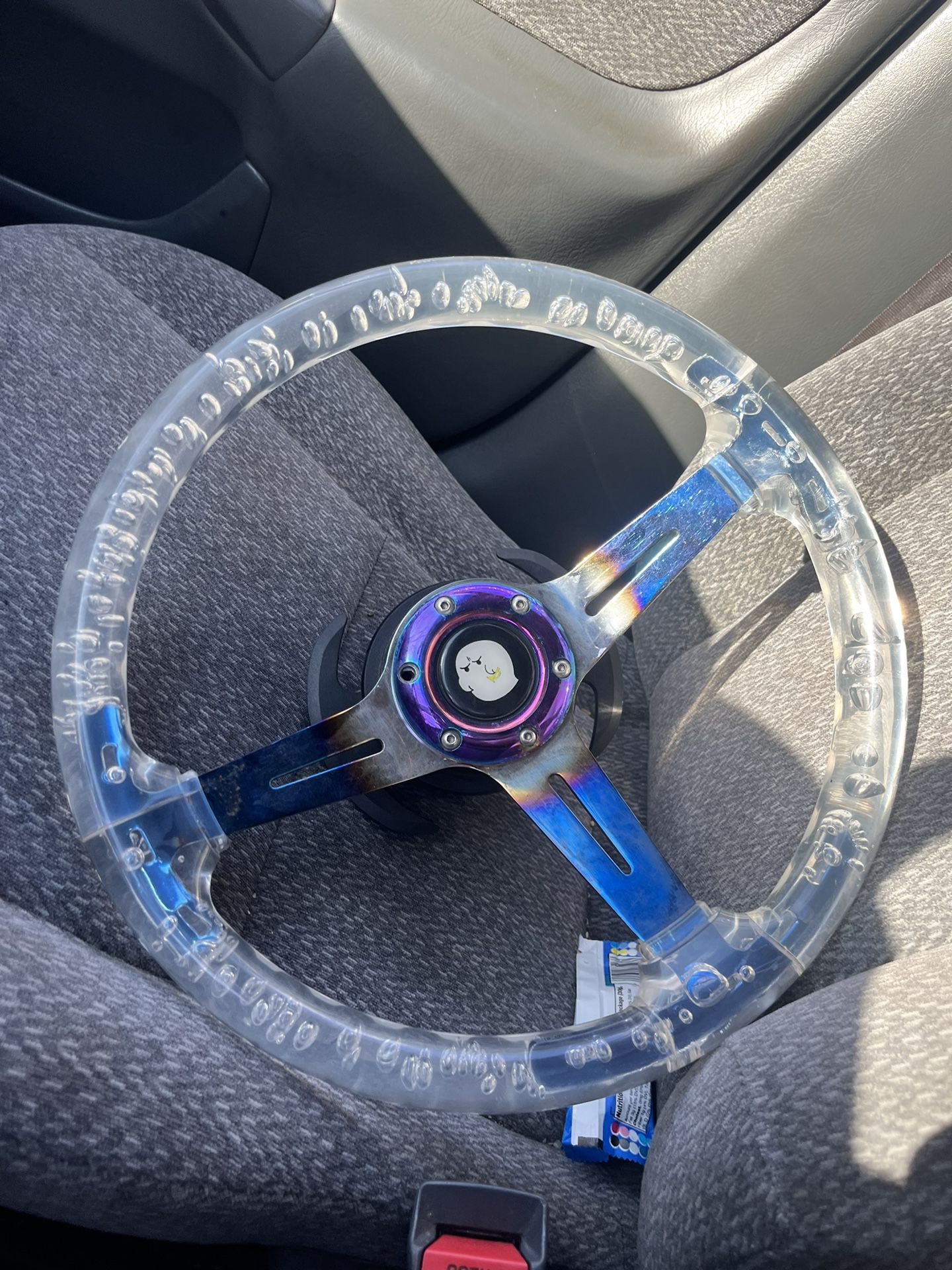 Transparent Nrg Steering Wheel For 88-95 Honda Civic 
