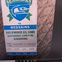 Seahawks Ticket Stub 