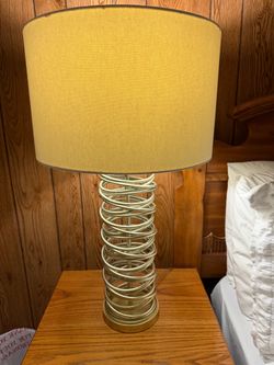 Amarey Metal Ring Table Lamp 2 pieces 10 inches length of the shade 17.5 inches tall body of the lamp original price in market is $400-$500
