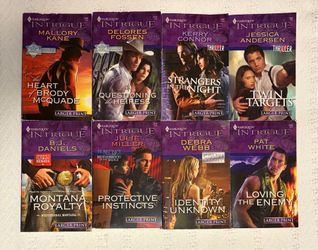 Large Print, HARLEQUIN INTRIGUE Books (Lot of 8)