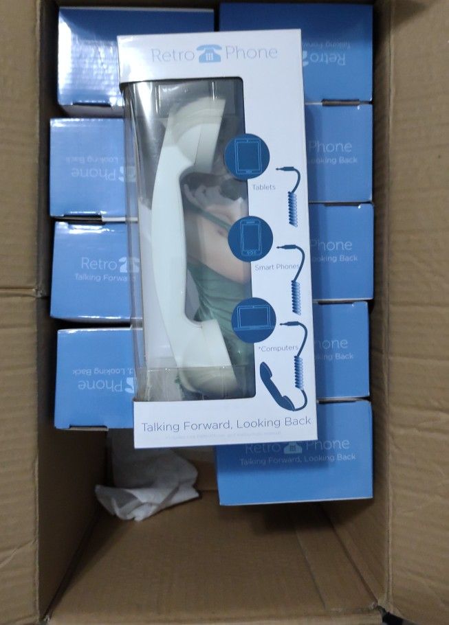 Retro TelePhone Handset BUNDLE for Cell Phone Smartphone, Tablets or Laptop