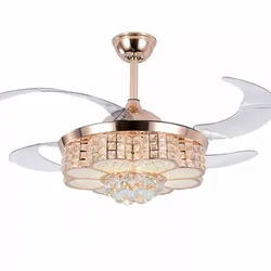 Royal crystal ceiling fan light ✨