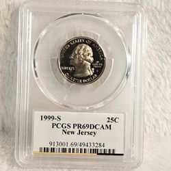 #559 New Jersey 1999 S PR69 Quarter Coin 