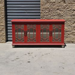 Red Sideboard Dresser/chest End Hall Table