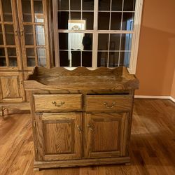 Vintage Oak 2drawer 2 Door