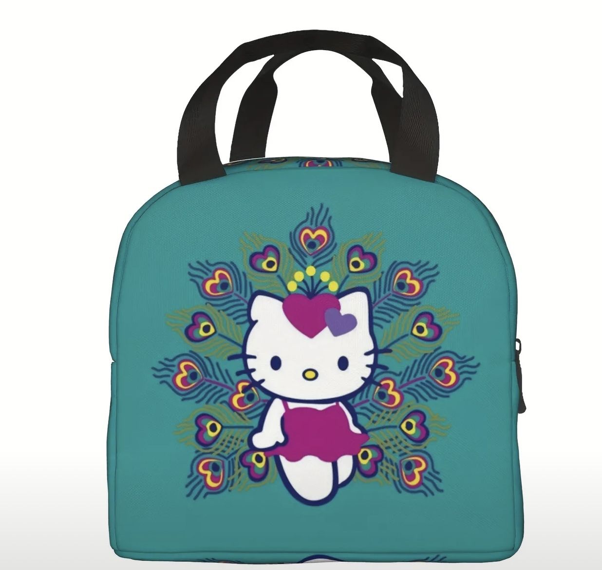 New Hello kitty Lunch Bag , Peacock