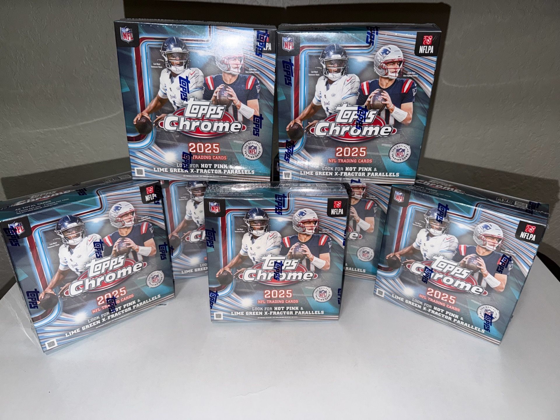 2025 Topps Chrome NFL Mega Box - Lot of 7 - Sealed