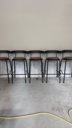 Black Bar Stools x5