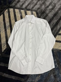 David Donahue White Dress Shirt Mint Condition 