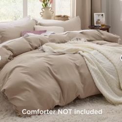 Bedsure Prewashed Soft Cotton-Like Bedding Duvet Cover Set - NO COMFORTER INCLUDED 