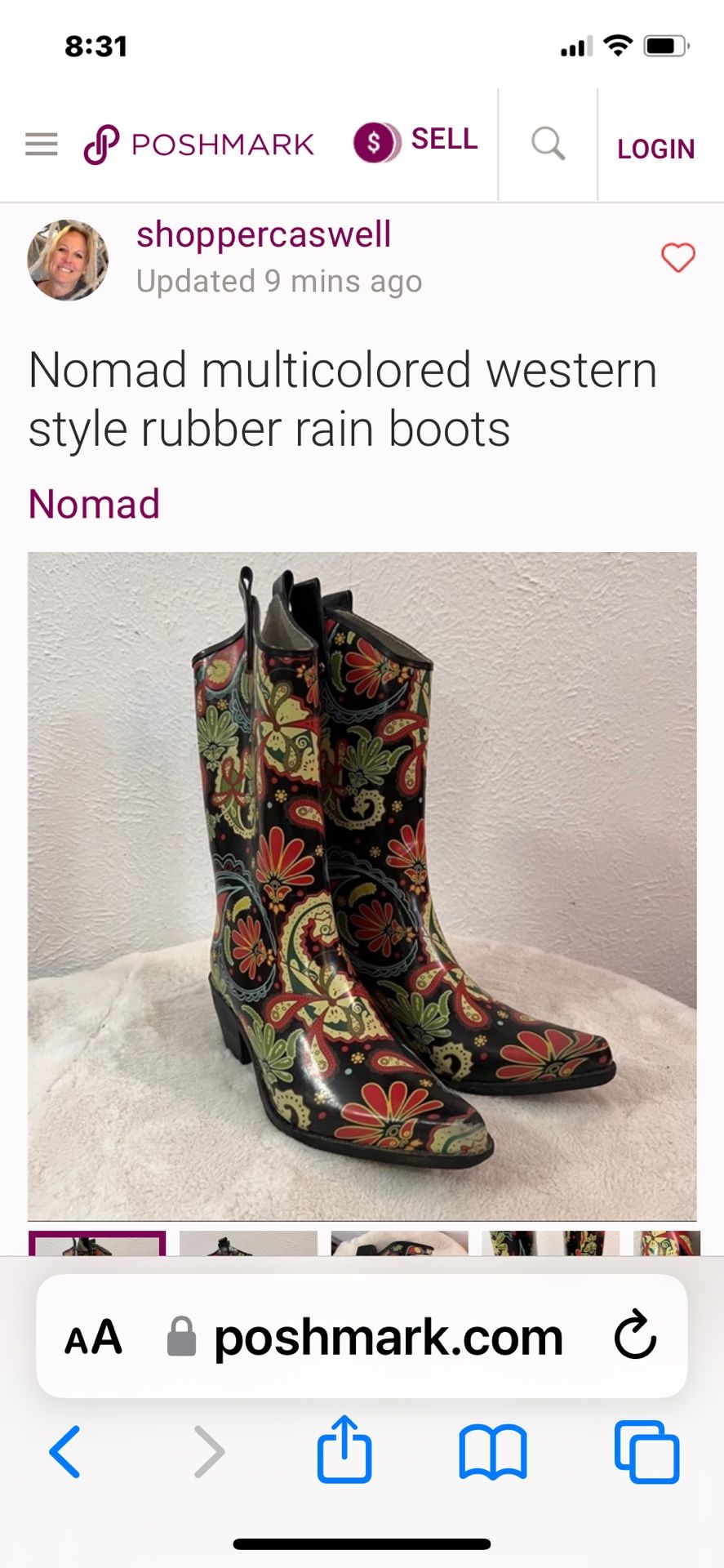 Nomad Cowboy Rain Boots Sz 10