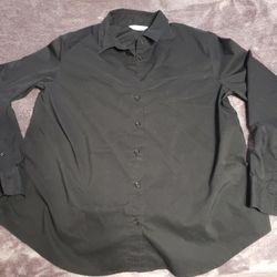 Womens Black Button Shirt