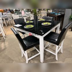 5 PC Counter Height Dining Table Set