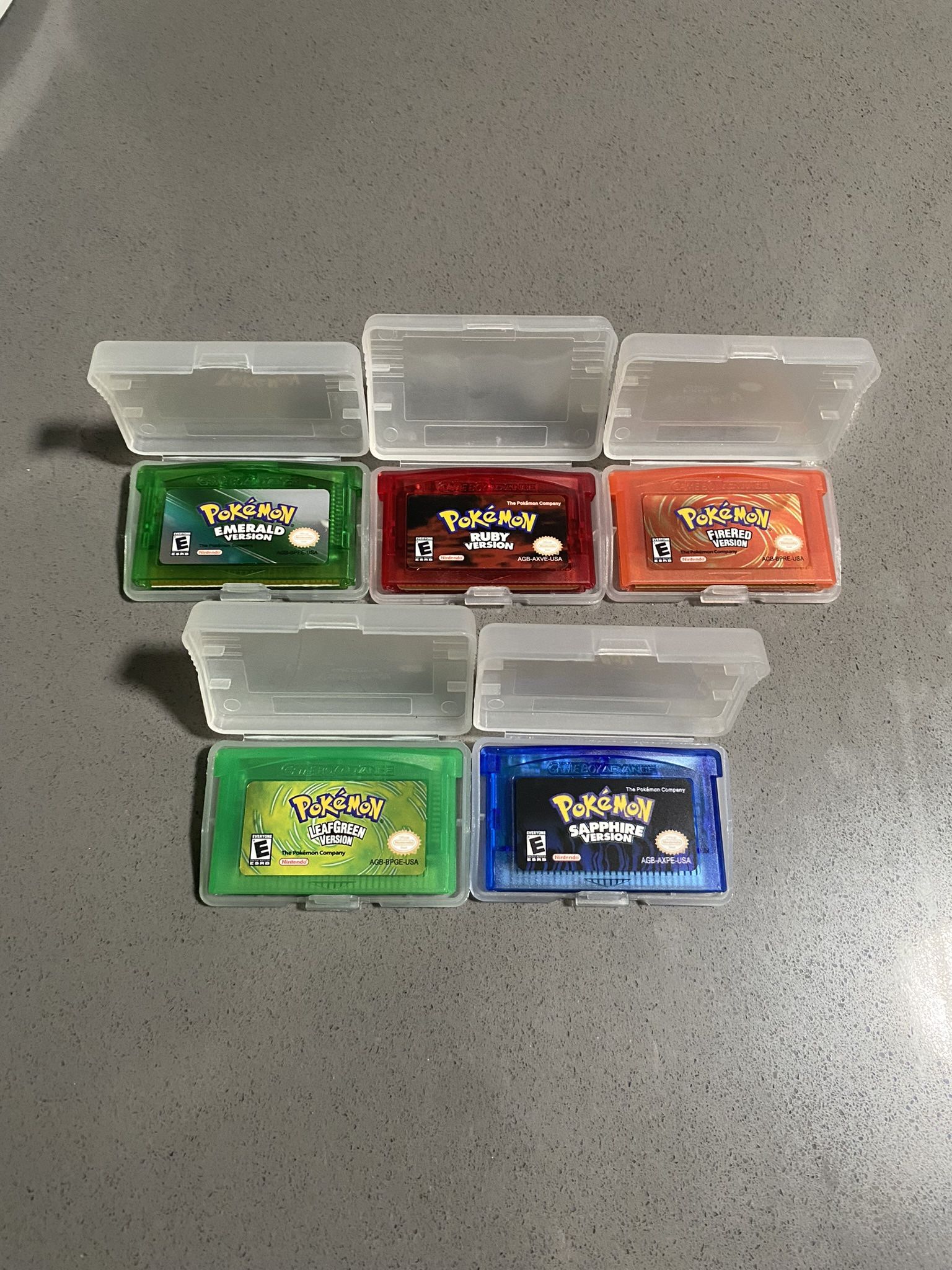 Pokemon Emerald, Sapphire, Ruby, Fire Red, Leaf Green GBA Gameboy Advance NDS