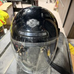 VTG NICE 2003 Black Harley Davidson Motorcycle Helmet w bag size L Large