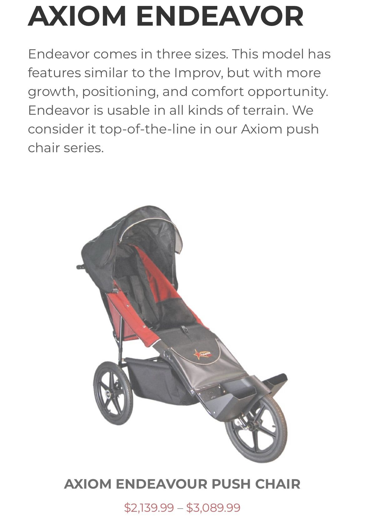 Axiom Phoenix Adult Pushchair Adaptive Star Axiom Special Needs Stroller  Used Adaptive Star