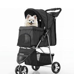 Black Foldable Pet Stroller 