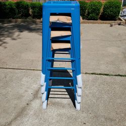 Blue Stool - 4 Stools