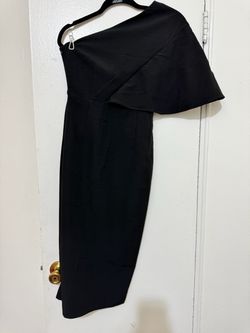 One shoulder bodycon black dress