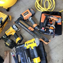 Dewalt And Ridgid Pneumatic Nail Guns * Read Description 