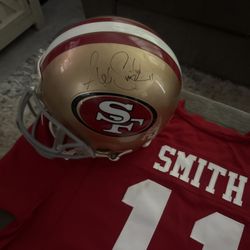 Alex Smith Jersey And Helmet Signed