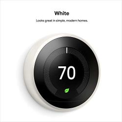 Google Nest Learning Thermostat (3rd Gen) - white (Renewed) - $100