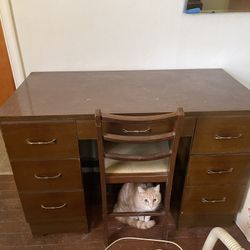 Heavy Wooden Desk. 