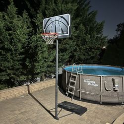 Basketball Hoop Portable 9 Ft Rim Adjustable (Negotiable)