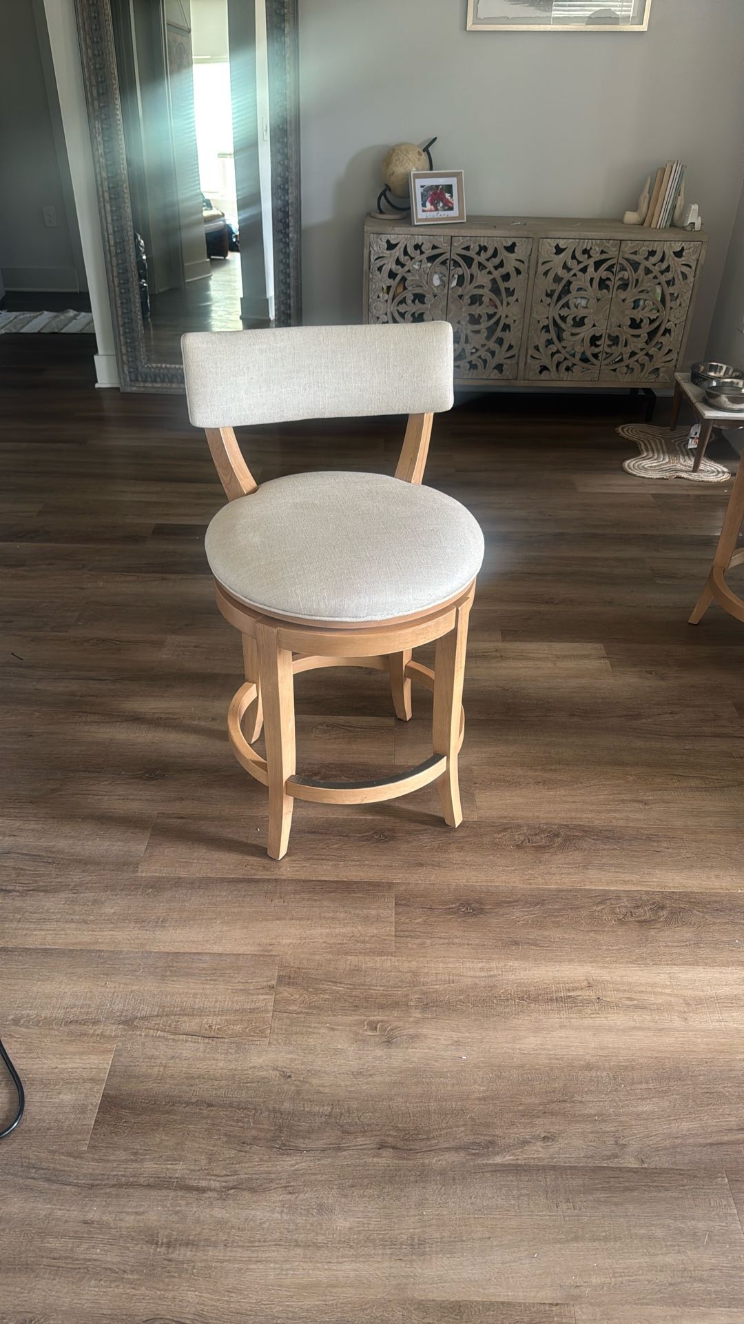 Wooded Stools With Back Rest