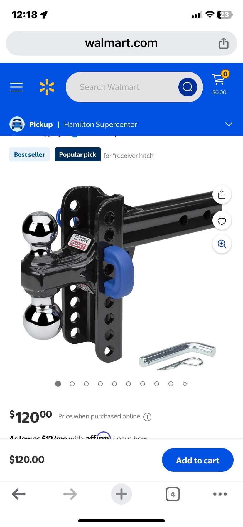 Adjustable Hitch Trailer Ball
