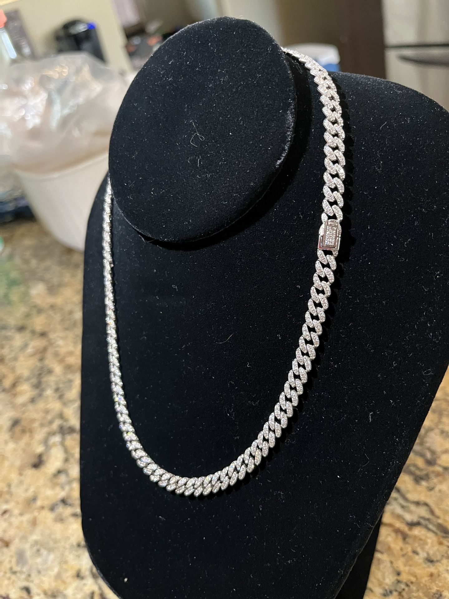 Real Silver Cuban Link Chain (Choker Size)