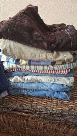 FREE PEOPLE We The Free 7 pair BARREL WIDE LEG Jeans, 2 pair Wildflower and Agolde 33 short LOT
