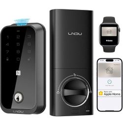 ☆ Smart Lock for Front Door HK01: Apple Home Ecosystem Fingerprint Keyless Door Lock, Supports Apple Home, Google, App Remote Control Keypad Door Lock