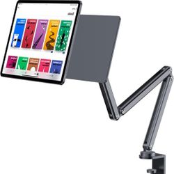 Magnetic iPad Pro 11 Stand, Foldable Arm Tablet Holder for Working, Multi-Node Adjustable Premium Portable Mount for iPad Air 11 M2(2024)
