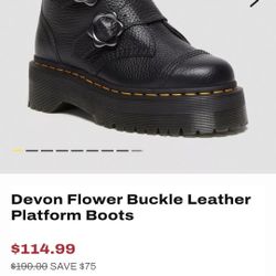 NEW Dr. Martens Devon Flower Platform Boots