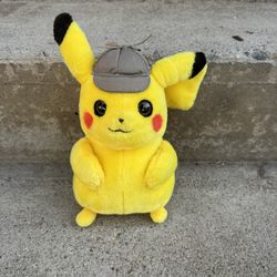 Detective Pikachu Plush 9” Pokemon 