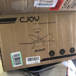 C Joy 30 Inch Ceiling Fan With Light Brand New 