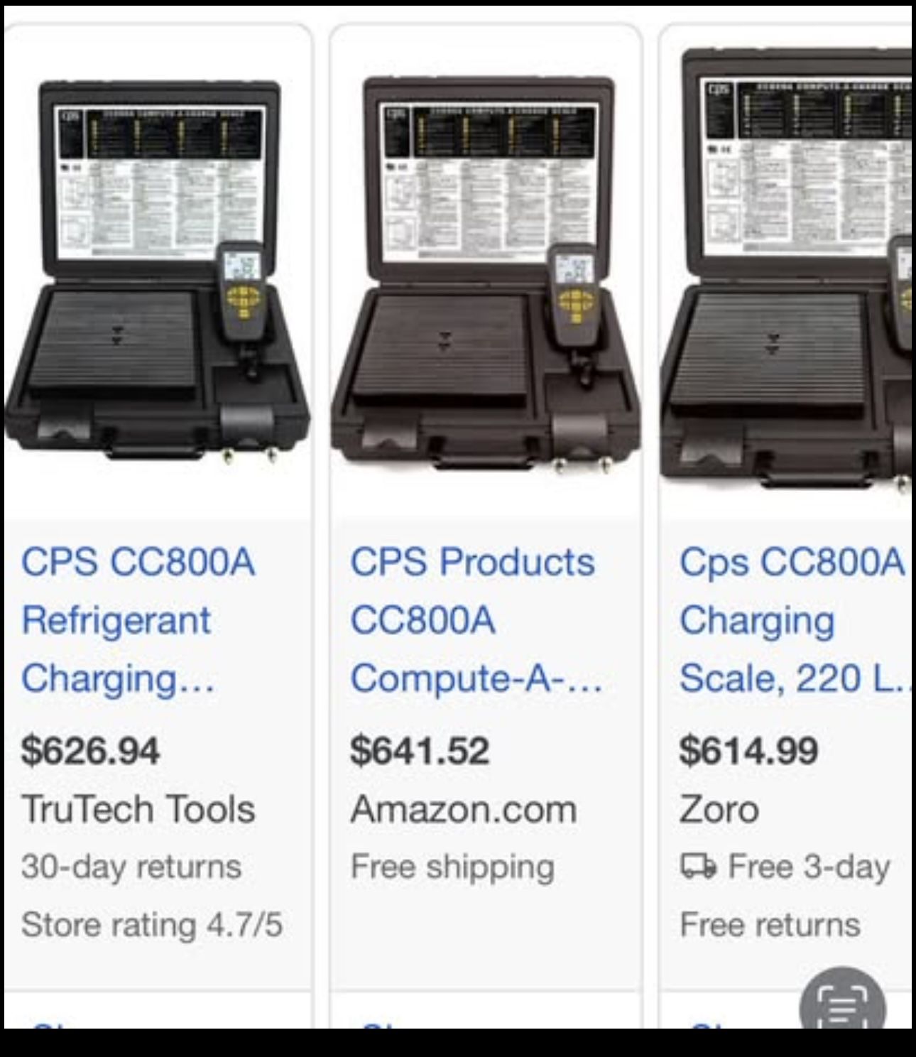 CPS  800A Refrigerant Charging Scale 