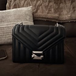 Michael Kors Quilted Black Leather Chain Shoulder Bag
