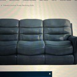 Brand New Pure Leather power Reclining sofa 