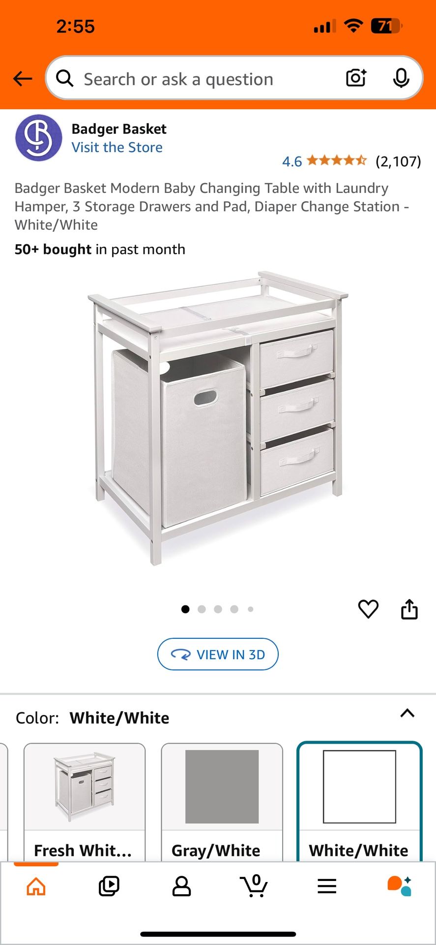 Never Used diaper Changing Table.