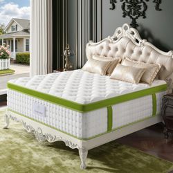 King 12” Hybrid Cooling Gel Memory Foam & Individual Pocket Springs-Medium Firm - $240 FIRM