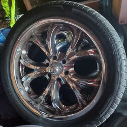 22inch Tires And Chrome Rims