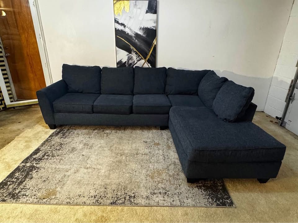 Blue 4-Seater Sectional Sofa