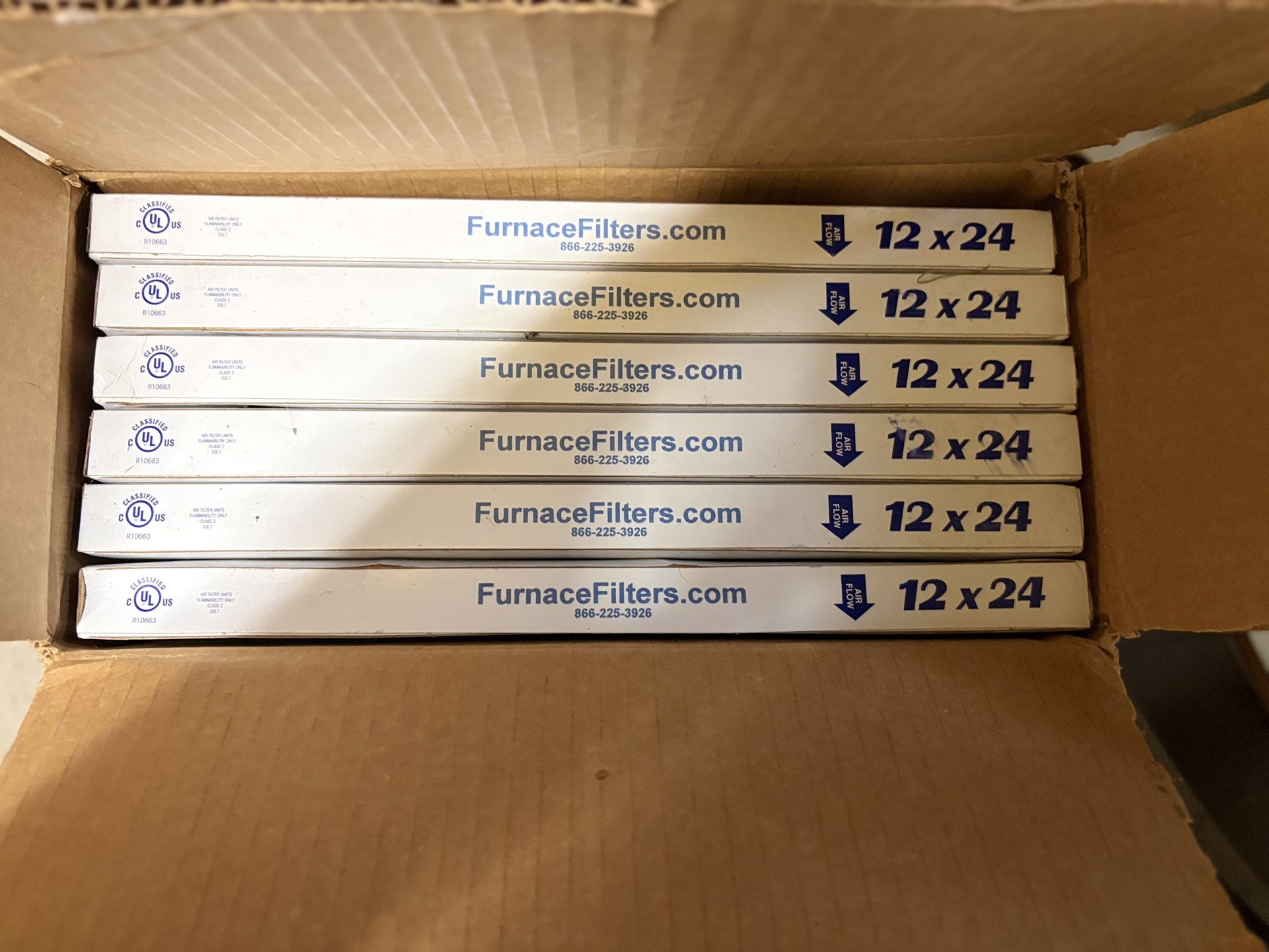 16X24X1 PLEATED PANEL AIR FILTERS (6)