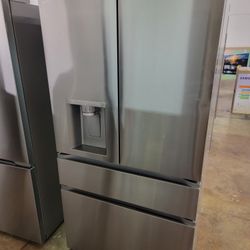 LG Standard Depth MAX 28.6 Cu Ft 4 Door French Door Smart Refrigerator with Full Convert Drawer Stainless Steel Model LF29S8330S