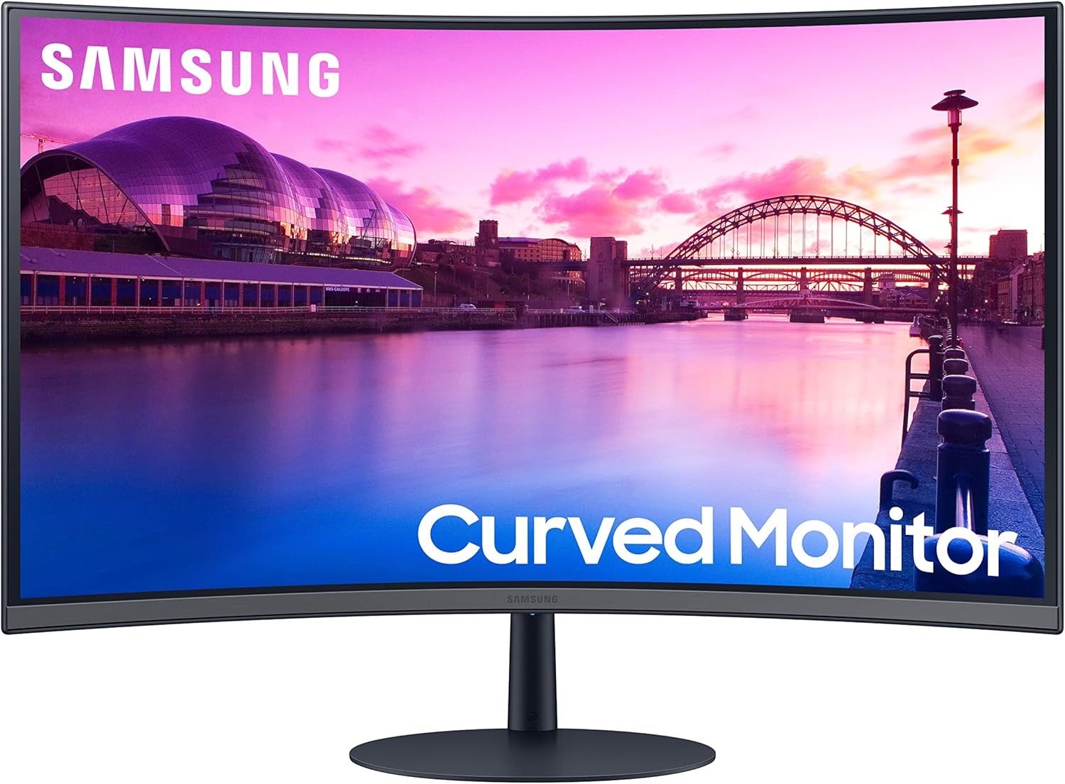 SAMSUNG 27-Inch S39C Series FHD Curved Gaming Monitor, 75Hz, AMD FreeSync, Game Mode, Advanced Eye Comfort, Frameless Display, Built in Speakers, Slim