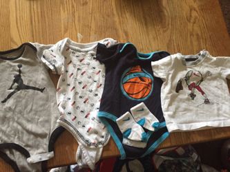 Jordan onesie , Puma onesie , Nike onesie with matching socks and Nike shirt