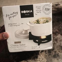 Boska Cheese Baker Oven Safe Dish Keeps Cheese Warm 4-pc set from Holland New